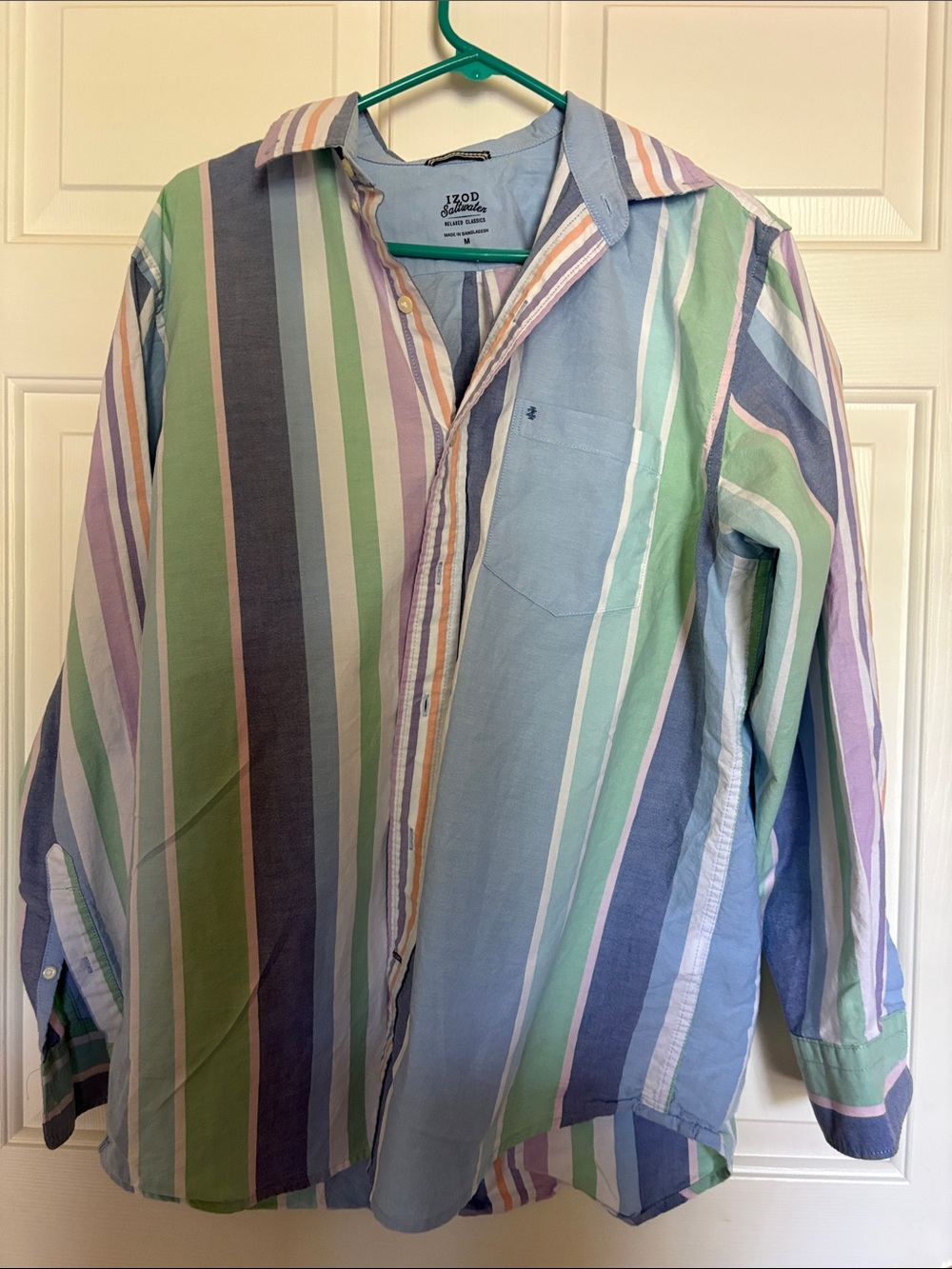 Vintage oversized pastel stripe button down